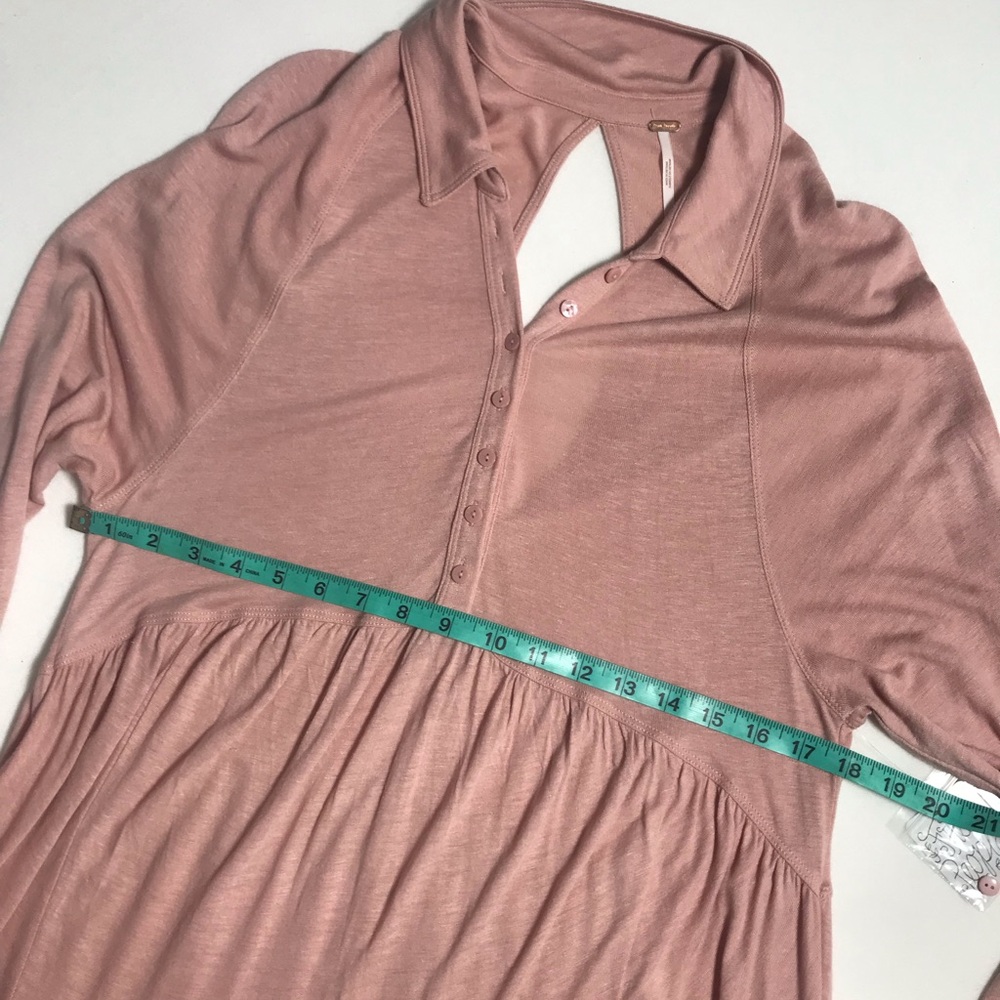 Free People Best Girl Tunic Tiered High Low Ruffles Keyhole Back Dress Medium - Picture 14 of 14